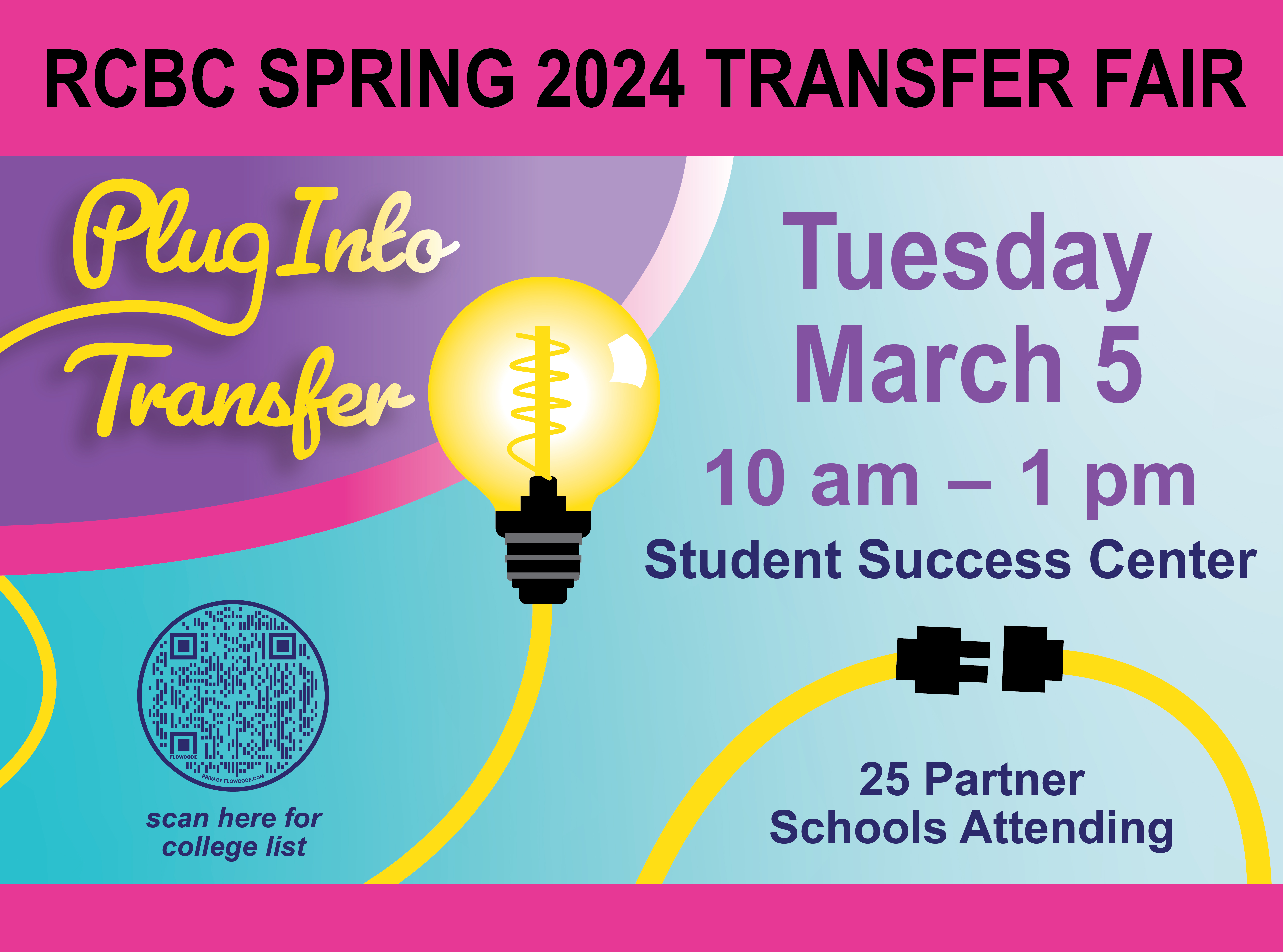 Spring Transfer Fair flyer for March 5 at 10 am in Student Success Center