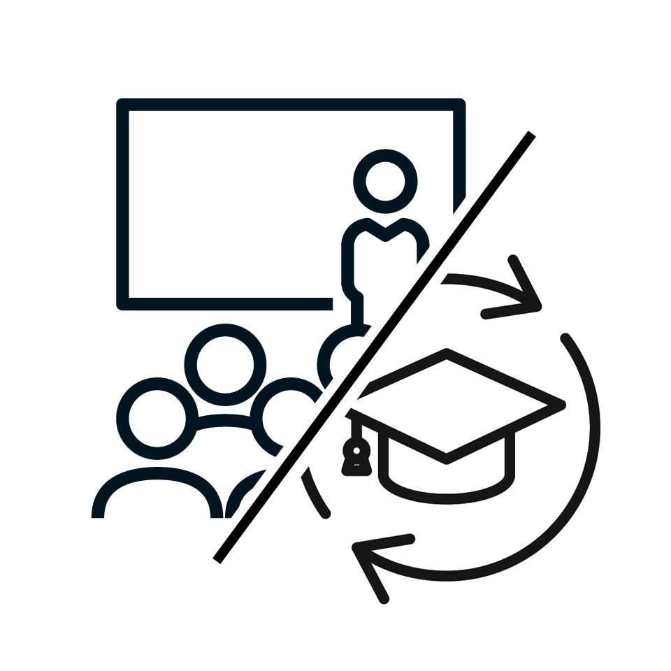 icon of in-person learning with alternate flexibility