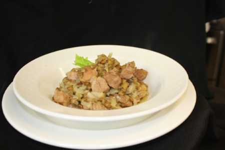 Alsatian Style Lentil, Cabbage, and Pork Stew